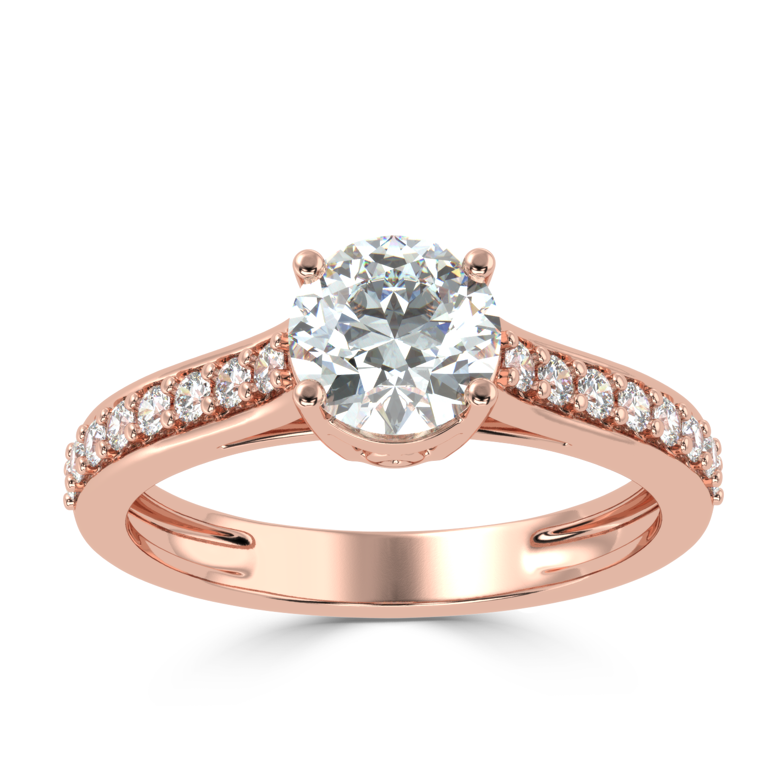 1.08Carat G Color VS1 Clarity Diamond Studded Natural Diamond Ring.